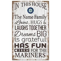 Seattle Mariners Personalized 11" x 19" In This House Sign