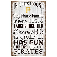Pittsburgh Pirates Personalized 11" x 19" In This House Sign