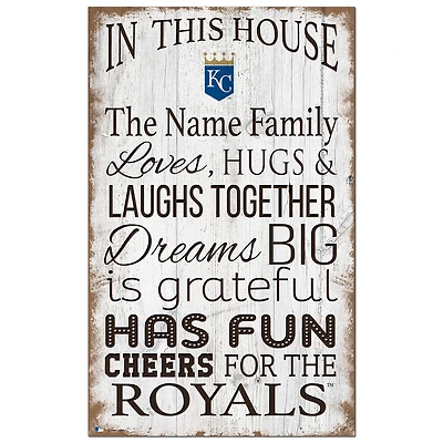 Kansas City Royals Personalized 11" x 19" In This House Sign