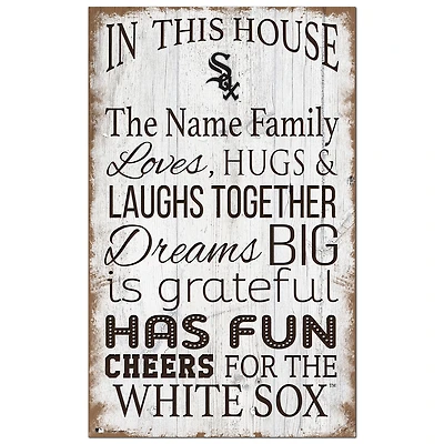 Chicago White Sox Personalized 11" x 19" In This House Sign
