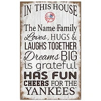 New York Yankees Personalized 11" x 19" In This House Sign