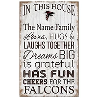 Atlanta Falcons Personalized 11" x 19" In This House Sign