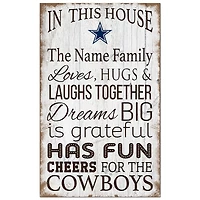 Dallas Cowboys Personalized 11" x 19" In This House Sign