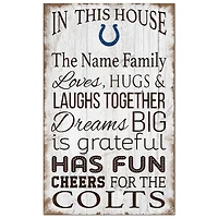 Indianapolis Colts Personalized 11" x 19" In This House Sign