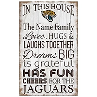 Jacksonville Jaguars Personalized 11" x 19" In This House Sign