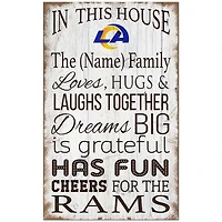Los Angeles Rams Personalized 11" x 19" In This House Sign