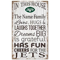 New York Jets Personalized 11" x 19" In This House Sign