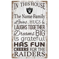 Las Vegas Raiders Personalized 11" x 19" In This House Sign