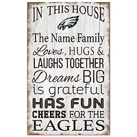 Philadelphia Eagles Personalized 11" x 19" In This House Sign