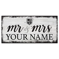 Los Angeles Kings 6" x 12" Personalized Mr. & Mrs. Script Sign