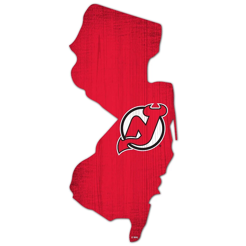 New Jersey Devils 12" Logo State Sign