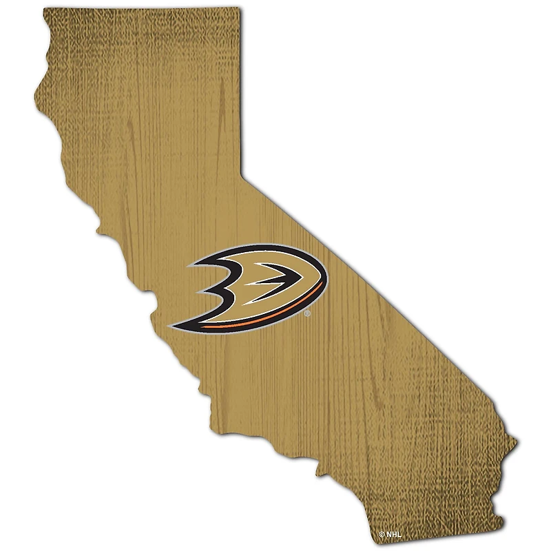 Anaheim Ducks 12" Logo State Sign