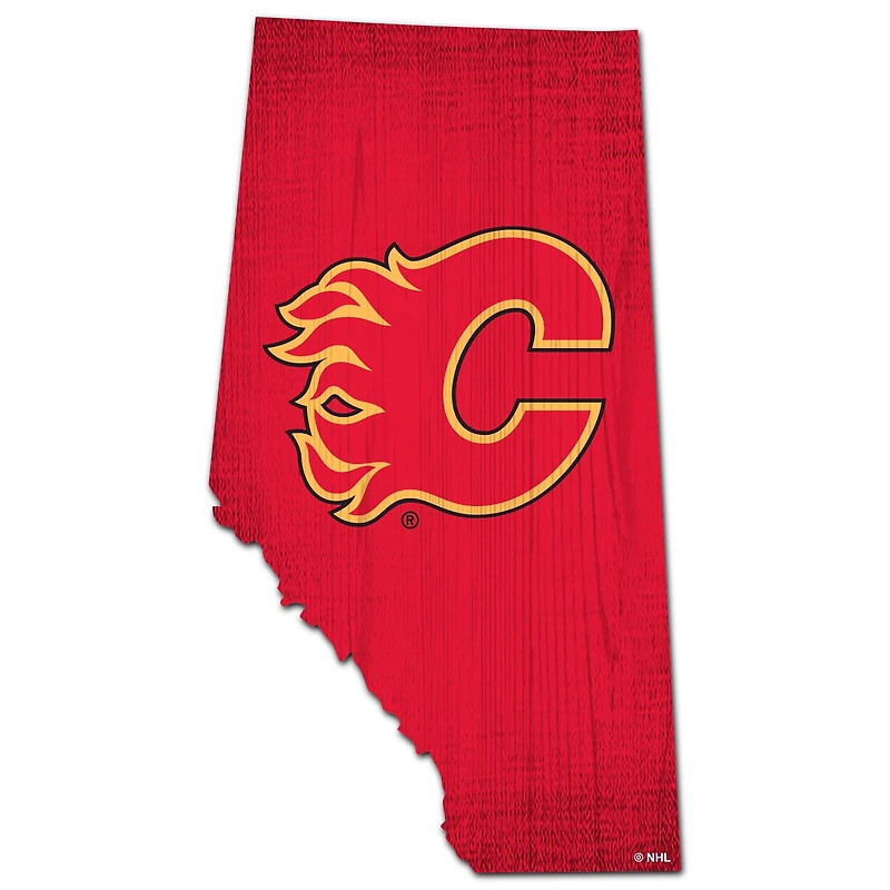 Calgary Flames 12" Logo State Sign