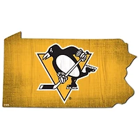 Pittsburgh Penguins 12" Logo State Sign