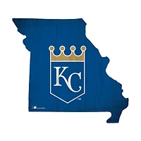 Kansas City Royals 12" Logo State Sign