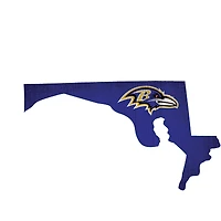 Baltimore Ravens 12" Logo State Sign