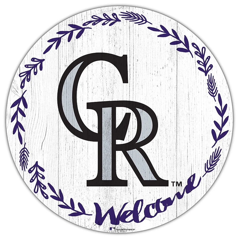 Colorado Rockies 12" Welcome Circle Sign