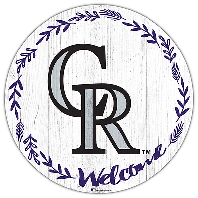 Colorado Rockies 12" Welcome Circle Sign