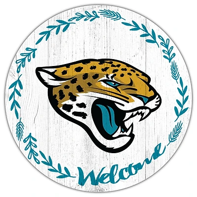 Jacksonville Jaguars 12" Welcome Circle Sign