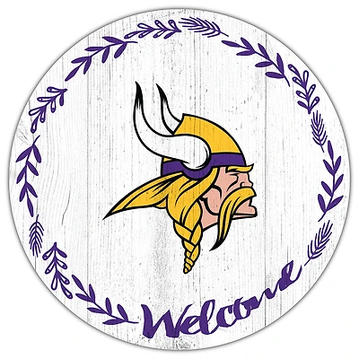 Minnesota Vikings 12" Welcome Circle Sign