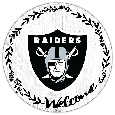 Las Vegas Raiders 12" Welcome Circle Sign