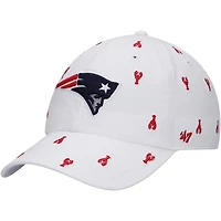 Women's '47 White New England Patriots Confetti Clean Up Adjustable Hat