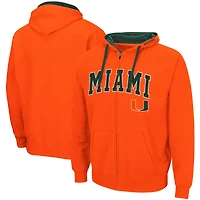 Men's Colosseum Orange Miami Hurricanes Big & Tall Full-Zip Hoodie