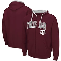 Men's Colosseum Maroon Texas A&M Aggies Big & Tall Full-Zip Hoodie