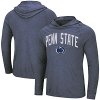 Men's Colosseum Heathered Navy Penn State Nittany Lions Big & Tall Wingman Raglan Hoodie T-Shirt