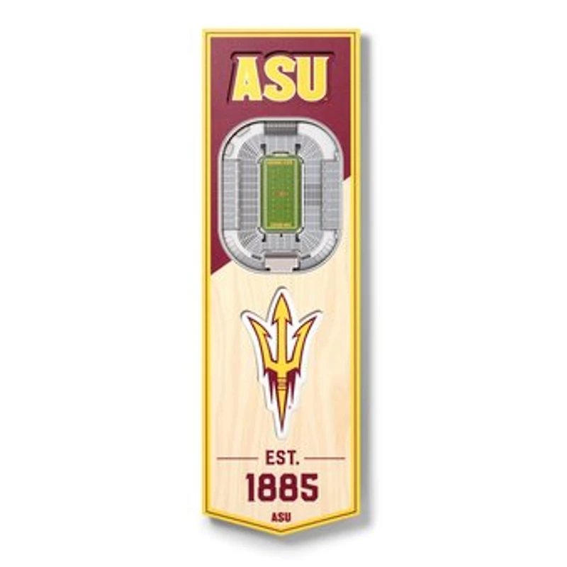 Arizona State Sun Devils 6'' x 19'' 3D StadiumView Banner
