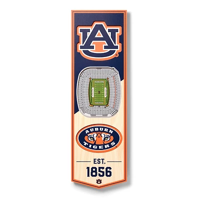 Auburn Tigers 6'' x 19'' 3D StadiumView Banner