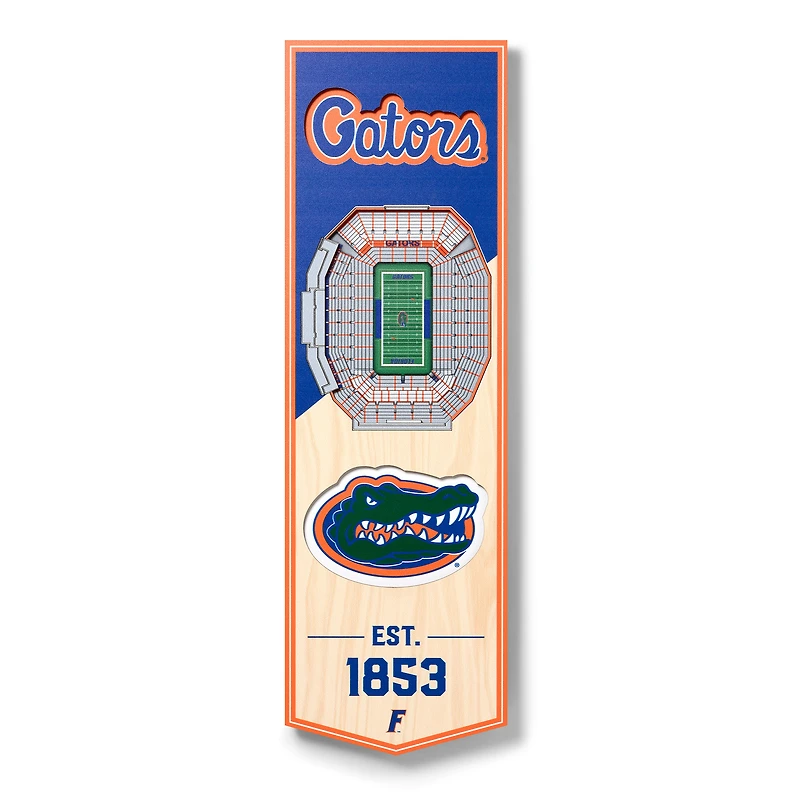Florida Gators 6'' x 19'' 3D StadiumView Banner