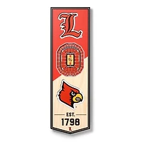 Louisville Cardinals 6'' x 19'' 3D StadiumView Banner