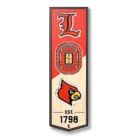 Louisville Cardinals 6'' x 19'' 3D StadiumView Banner