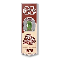 Mississippi State Bulldogs 6'' x 19'' 3D StadiumView Banner