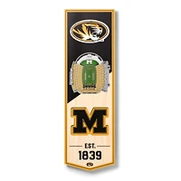 Missouri Tigers 6'' x 19'' 3D StadiumView Banner