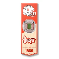 Nebraska Huskers 6'' x 19'' 3D StadiumView Banner