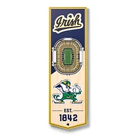 Notre Dame Fighting Irish 6'' x 19'' 3D StadiumView Banner