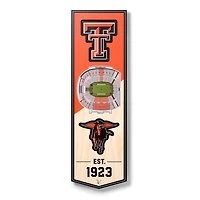 Texas Tech Red Raiders 6'' x 19'' 3D StadiumView Banner
