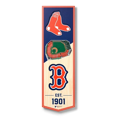 Boston Red Sox 6'' x 19'' 3D StadiumView Banner