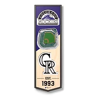 Colorado Rockies 6'' x 19'' 3D StadiumView Banner