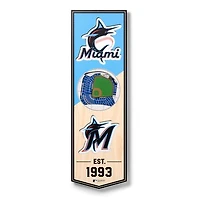 Miami Marlins 6'' x 19'' 3D StadiumView Banner