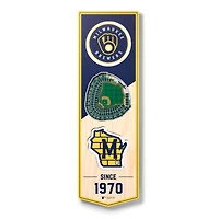 Milwaukee Brewers 6'' x 19'' 3D StadiumView Banner