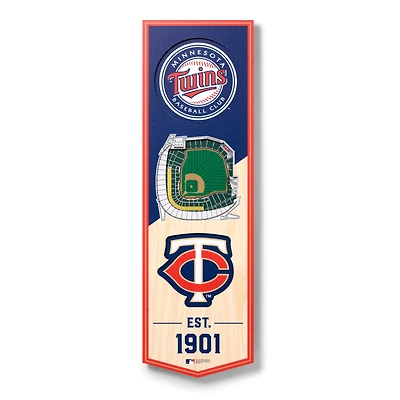 Minnesota Twins 6'' x 19'' 3D StadiumView Banner