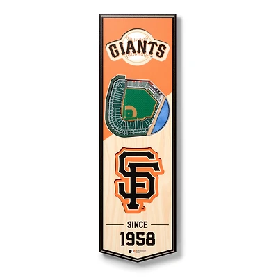 San Francisco Giants 6'' x 19'' 3D StadiumView Banner
