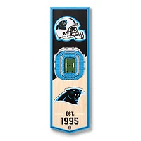 Carolina Panthers 6'' x 19'' 3D StadiumView Banner