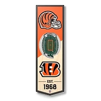 Cincinnati Bengals 6'' x 19'' 3D StadiumView Banner