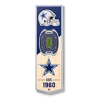Dallas Cowboys 6'' x 19'' 3D StadiumView Banner