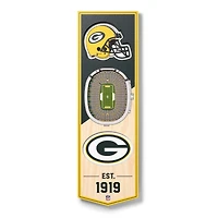 Green Bay Packers 6'' x 19'' 3D StadiumView Banner