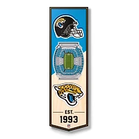 Jacksonville Jaguars 6'' x 19'' 3D StadiumView Banner